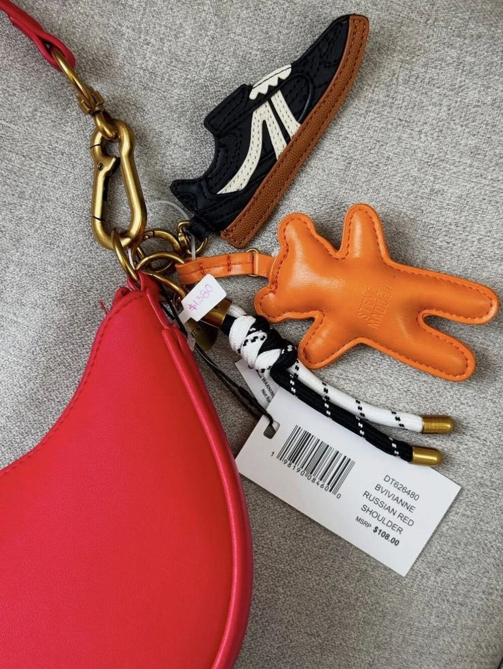 Steve Madden Red Crescent Shoulder Handbag